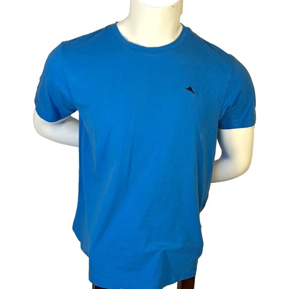 Tommy Bahama Other - Tommy Bahama Tee Shirt Mens L Blue with Navy Embroidered Swordfish Logo Crewneck